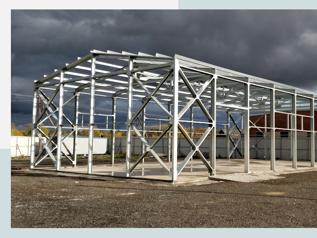 Двускатные ангары в Горно-Алтайск от 622 руб. за квадрат